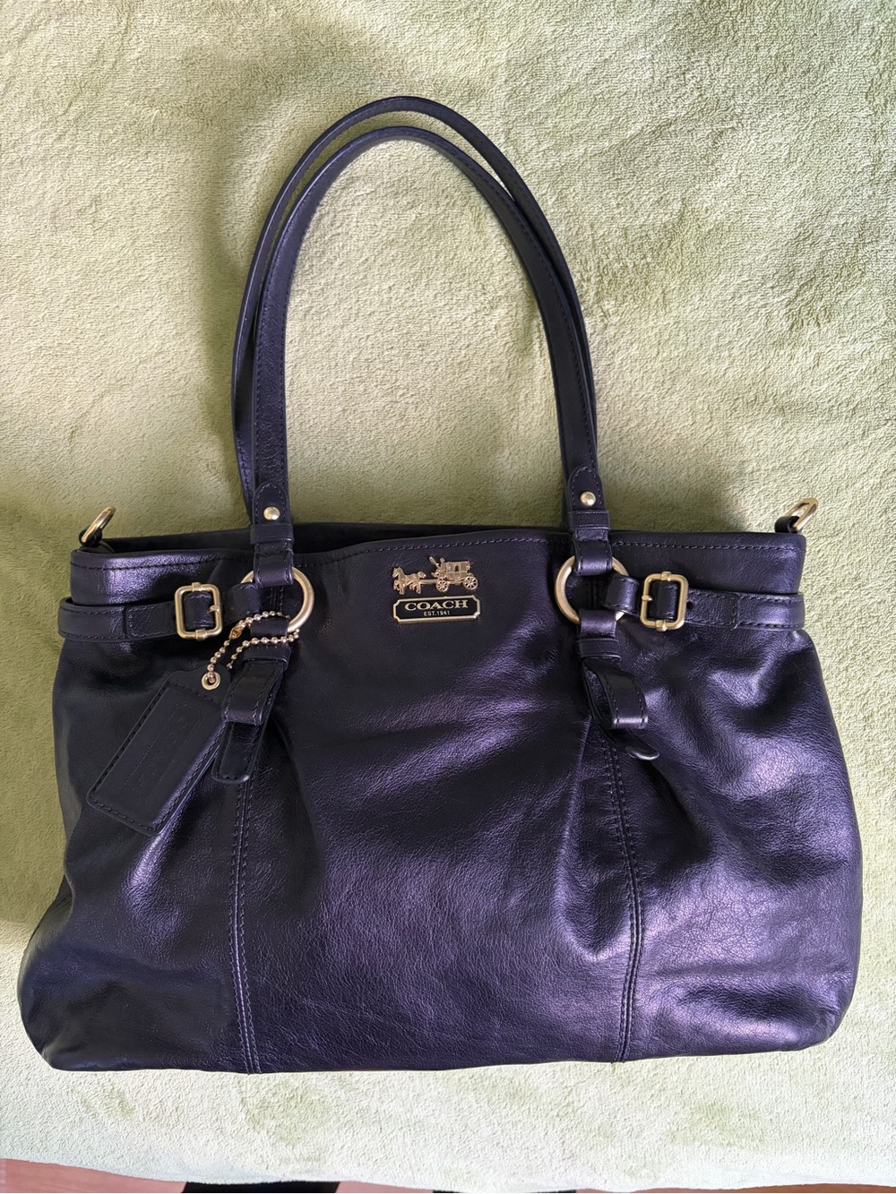 AUTHENTIC Coach Madison Shoulder Bag - Black Leather (Style 16359)